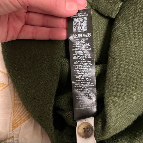 🎊MUST GO free shipping! ASOS DESIGN wool mix shacket in olive green - size Small - Picture 9 of 10